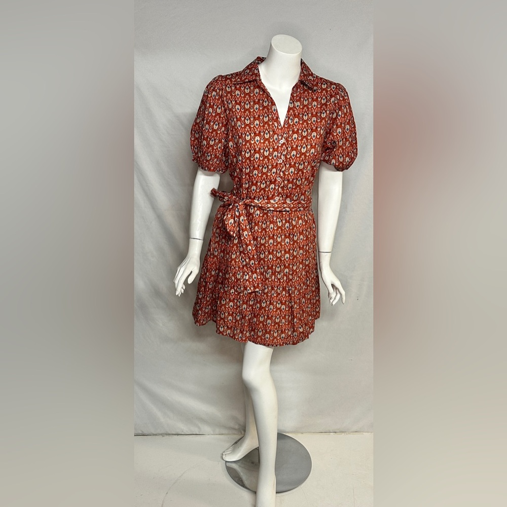 Lilla P Size S Tags On button up belted collared dress - Picture 4 of 17